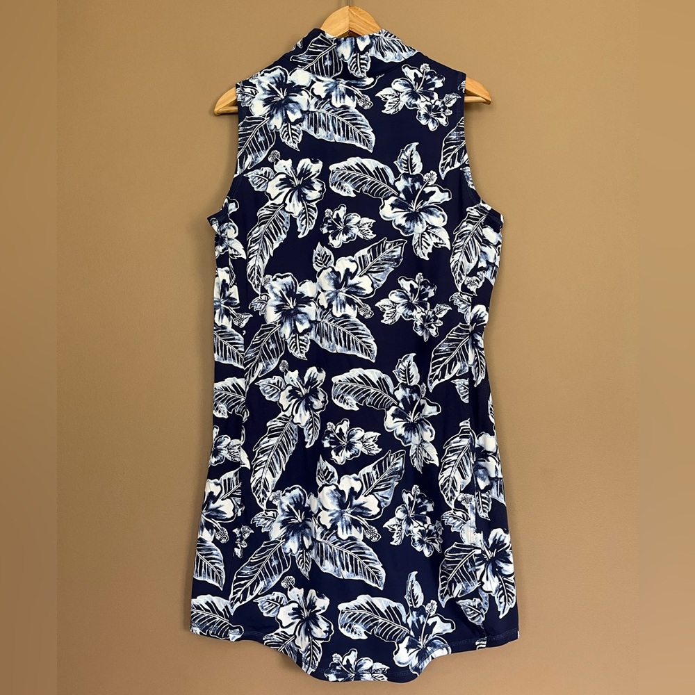{Tommy Bahama} Aubrey Blossom Bay IslandZone Sleeveless Dress in Blue - Large - Picture 6 of 10